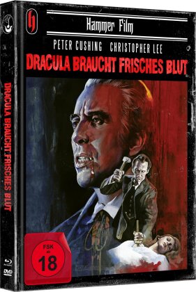 Dracula braucht frisches Blut (1973) (Cover B, Limited Edition, Mediabook, Blu-ray + DVD)