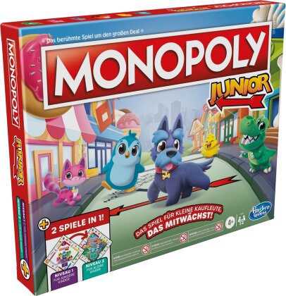 Monopoly Junior 2 in 1, d - ab 4 Jahren, 2-6 Spieler,