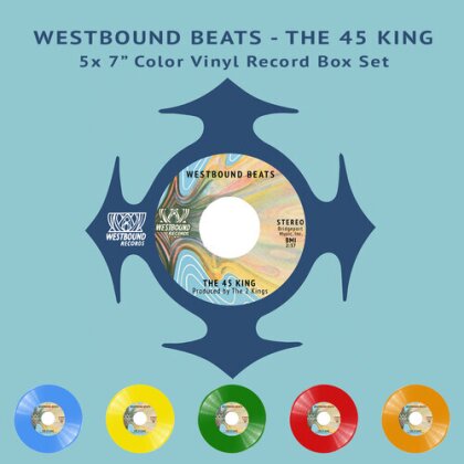 45 King - Westbound Beats (Orange/Green/Yellow/Blue Vinyl, 5 7" Singles)