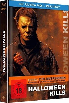 Halloween Kills (2021) (Cover C (Feuer), Edizione Limitata, Mediabook, 4K Ultra HD + Blu-ray)