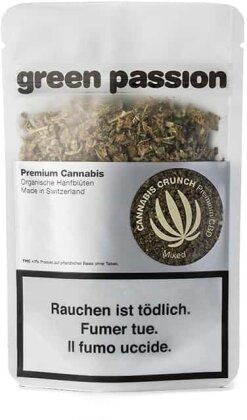 Green Passion Cannabis Crunch (100g) - (CBD: bis 23%, THC: <1%)