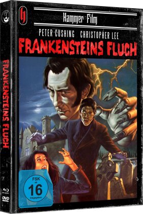 Frankensteins Fluch (1957) (Cover A, Hammer Film, Limited Edition, Mediabook, Uncut, Blu-ray + DVD)