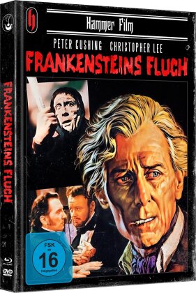 Frankensteins Fluch (1957) (Cover B, Hammer Film, Limited Edition, Mediabook, Uncut, Blu-ray + DVD)