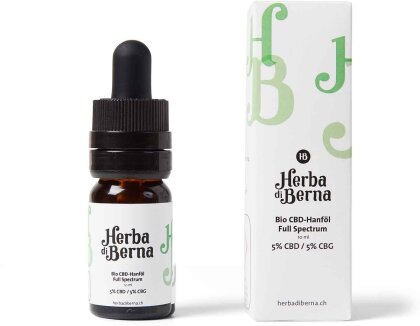 Herba di Berna CBG/CBD Fullspectrum Bio Hanföl 5% - 10ml