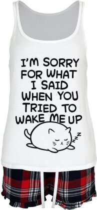I'm Sorry For What I Said When You Tried to Wake Me Up - Ladies Short Pyjama Set
