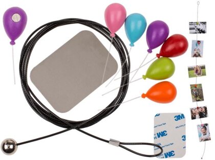 Metall-Fotodraht mit 6 Magneten,Luftballon,