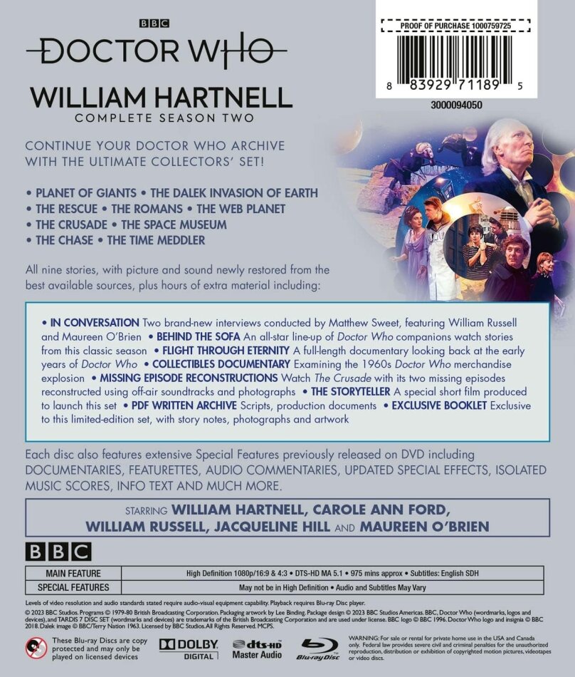 Doctor Who: William Hartnell Complete Season 2 (Blu-ray)