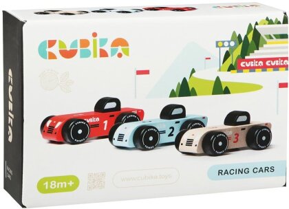 Racing Cars aus Holz - 3 Stk.