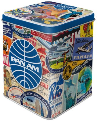 Teedose. Pan Am - Travel Collage