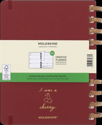 Undated Spiral Planner XL Crush Cherry
