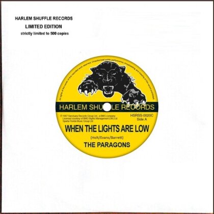 Paragons - When The Lights Are Low / I Want To Go Back (limited to 500 copies, Harlem Shuffle Records, 7" Single)