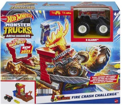 Hot Wheels Monster Trucks Arena World: Entry Challenge - 5 Alarm's Fire Smash Through