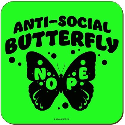 Anti-Social Butterfly - Neon Coaster