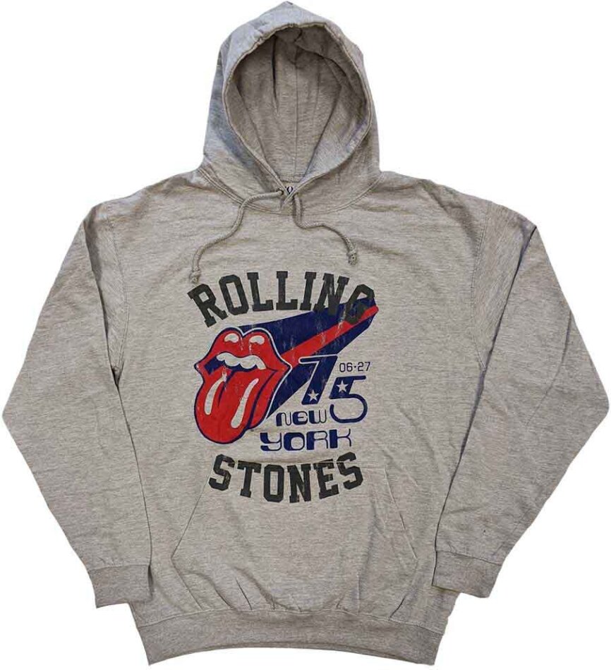 The Rolling Stones Unisex Pullover Hoodie - New York '75 - Grösse M