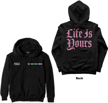 Foals Unisex Pullover Hoodie - Life Is Yours Text (Back Print)