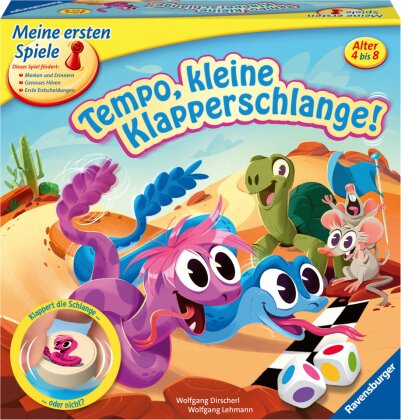 Ravensburger 20950 - Tempo, kleine Klapperschlange! - Wettlauf- und Merkspiel für Kinder ab 4 Jahren - Gesellschaftspiel geeignet für 2-4 Spieler