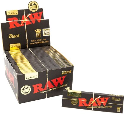 RAW Black Papers King Size Extra Fine Box - Box 50 Stk.