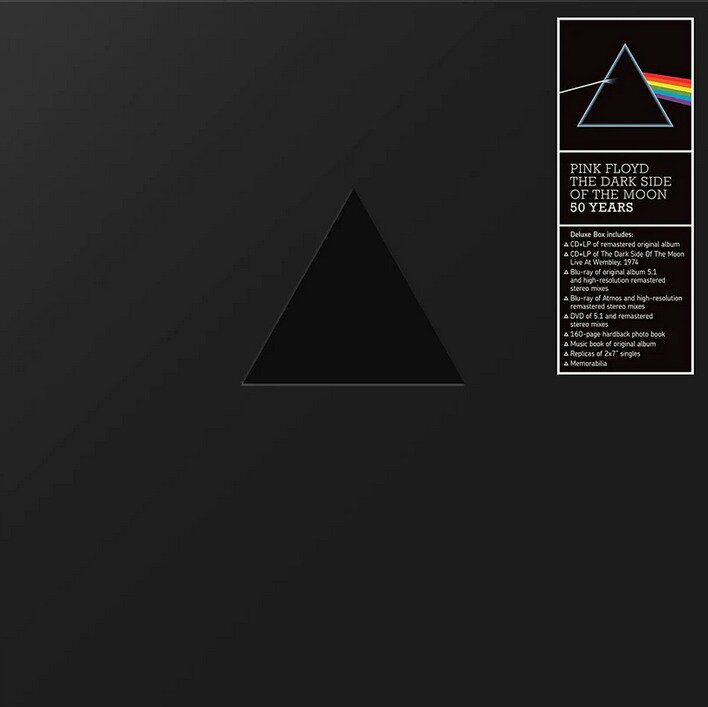 Pink Floyd - Dark Side Of The Moon (Pink Floyd Records, Édition 50ème Anniversaire, 2 LP + 2 CD + 2 Blu-ray + DVD + 2 Livres + 2 7" Singles)