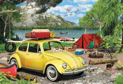 VW Beetle Camping Tin (Puzzle)
