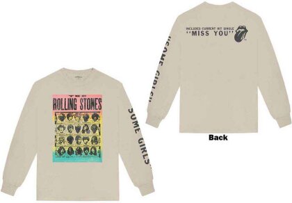 The Rolling Stones Unisex Long Sleeve T-Shirt - Some Girls (Back & Sleeve Print)