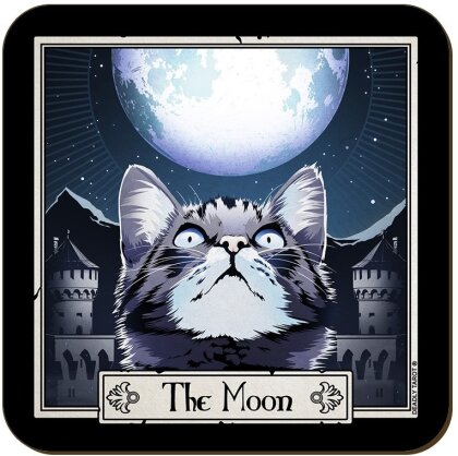 Deadly Tarot: Felis The Moon - Coaster
