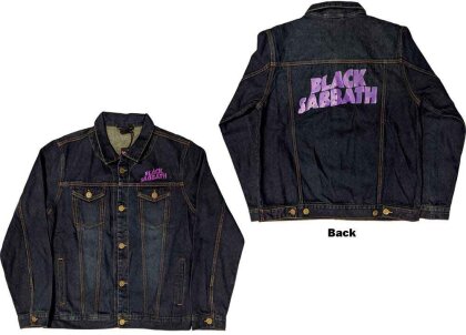 Black Sabbath Unisex Denim Jacket - Wavy Logo (Back Print)