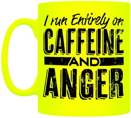 I Run Entirely On Caffeine And Anger - Neon Mug