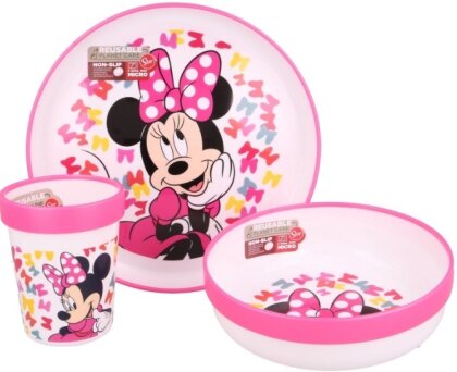 Minnie Mouse - Premium Geschirr-Set 3-teilig