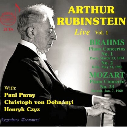 Johannes Brahms (1833-1897), Wolfgang Amadeus Mozart (1756-1791), Frédéric Chopin (1810-1849) & Arthur Rubinstein - Arthur Rubinstein Live, Vol. 1 (2 CDs)