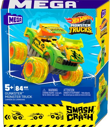 Mega Monster Trucks Gunkster - 84 Teile, Crash & Smash,