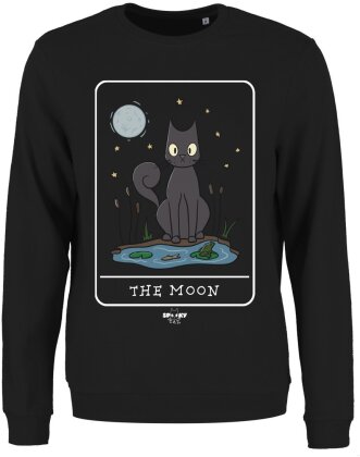 Spooky Cat Tarot: The Moon - Ladies Sweatshirt