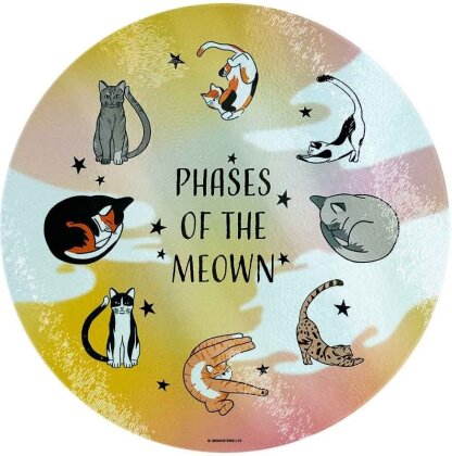Phases of the Meown - Circular Chopping Board