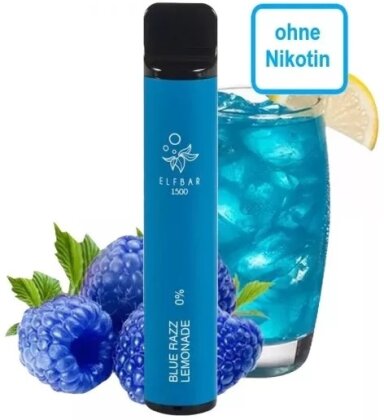 Elf Bar - Blue Raspberry Lemonade (1500, ohne Nikotin) - E-Zigarette