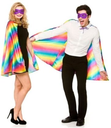 Umhang Superhero mit Maske