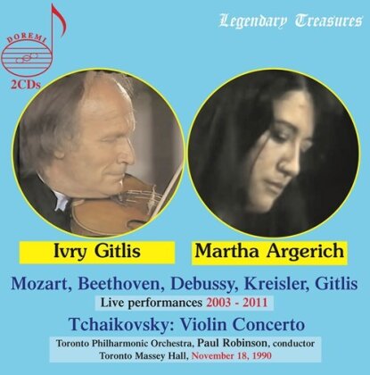 Wolfgang Amadeus Mozart (1756-1791), Ludwig van Beethoven (1770-1827), Claude Debussy (1862-1918), Fritz Kreisler (1875-1962), Peter Iljitsch Tschaikowsky (1840-1893), … - Argerich & Gitlis Live (2 CDs)