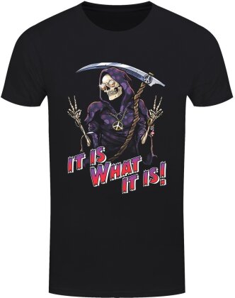 Happy Reaper It Is What It Is Men's Black T-Shirt