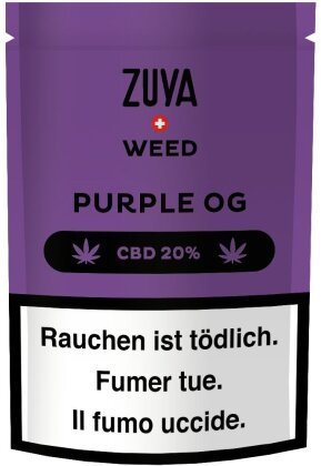 Zuya Weed Purple OG (2g) - Indoor (CBD: ~20%, THC: <1%)