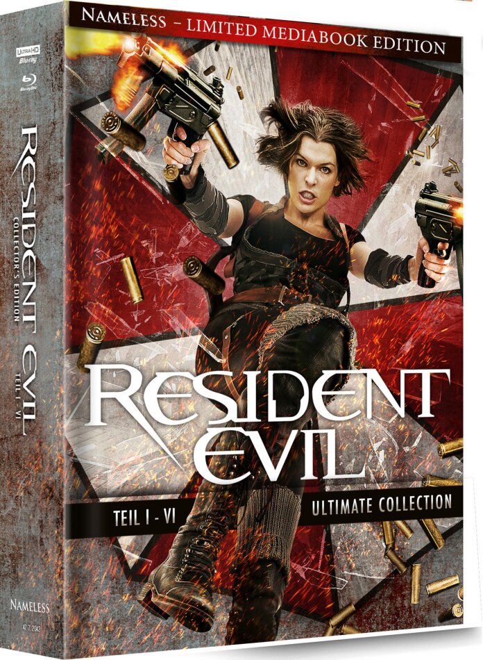 Resident Evil 1-6 (Cover A, Limited Edition, Mediabook, Ultimate Edition, Uncut, 6 4K Ultra HDs + 6 Blu-rays)