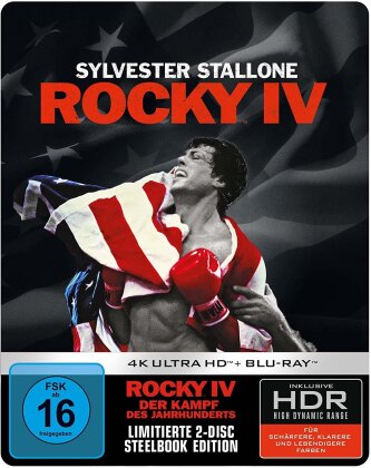 Rocky 4 - Der Kampf des Jahrhunderts (1985) (Limited Edition, Steelbook, 4K Ultra HD + Blu-ray)