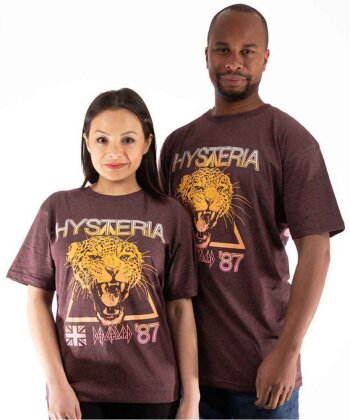 Def Leppard Unisex T-Shirt - Hysteria World Tour (Back Print)