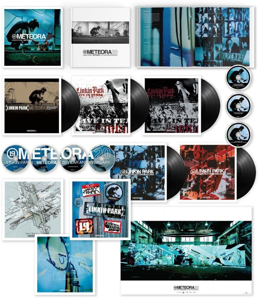 Linkin Park - Meteora (2023 Reissue, Super Deluxe Boxset, Édition 20ème Anniversaire, 5 LP + 4 CD + 3 DVD)