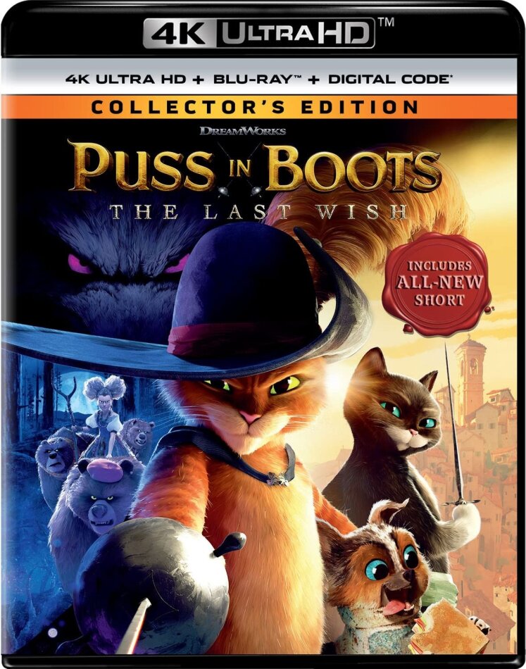 Puss in Boots 2 - The Last Wish (2022) (Édition Collector, 4K Ultra HD + Blu-ray)