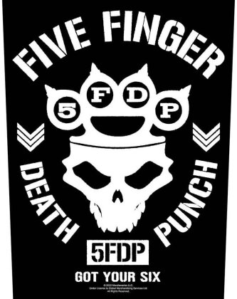 Five Finger Death Punch Back Patch - Got Your Six