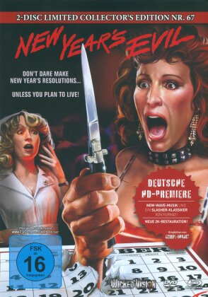 New Year‘s Evil (1980) (Cover C, Limited Collector's Edition, Mediabook, Restaurierte Fassung, Uncut, Blu-ray + DVD)