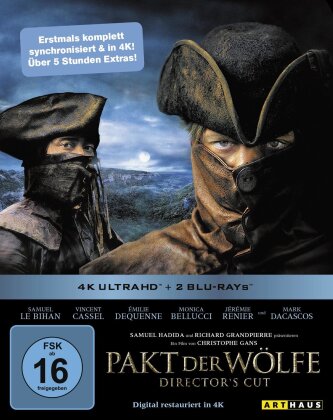 Pakt der Wölfe (2001) (Arthaus, Director's Cut, Limited Edition, Restaurierte Fassung, Steelbook, 4K Ultra HD + 2 Blu-rays)