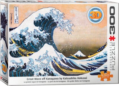 3D - Die große Welle von Kanagawa von Hokusai (Puzzle)