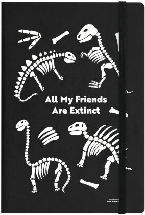 Dinosaur: All My Friends Are Extinct - A5 Hard Cover Notebook