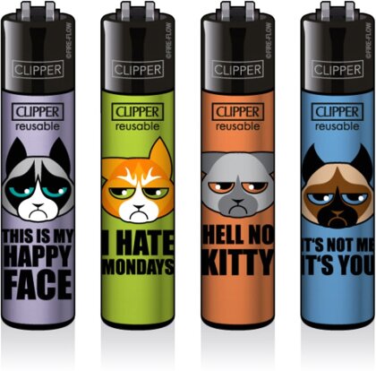 Clipper: Angry Cats 798-801 - 4er-Set