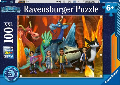 Ravensburger Kinderpuzzle 13379 - Dragons: Die 9 Welten - 100 Teile XXL Dragons Puzzle für Kinder ab 6 Jahren