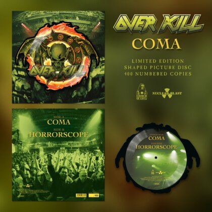 Overkill - Coma (Shaped Vinyl, Church of Vinyl, Limited Edition, Picture Disc, 12" Maxi)